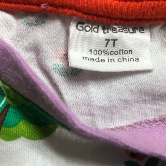 Gold Treasure 2 piece outfit- long sleeve tunic and leggings. Size: 7-8 years - Picture 7 of 7